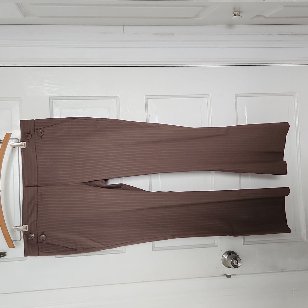 The Limited Drew Fit beige pinstripe pant